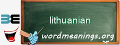 WordMeaning blackboard for lithuanian